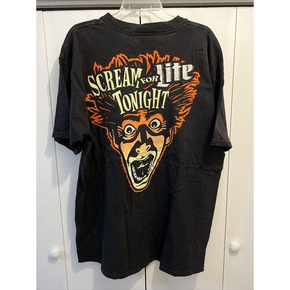 VTG Miller Lite Ice Beer ~ Halloween Scream for Lite Tonight ~ Sz XL T-Shirt
